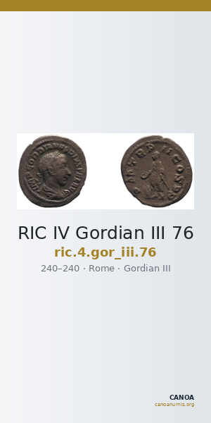 RIC IV Gordian III 76 — CANOA
