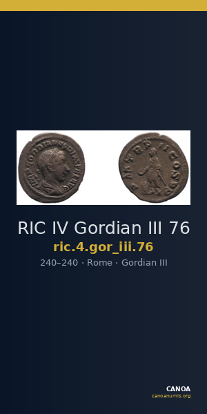 RIC IV Gordian III 76 — CANOA