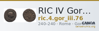 RIC IV Gordian III 76 — CANOA