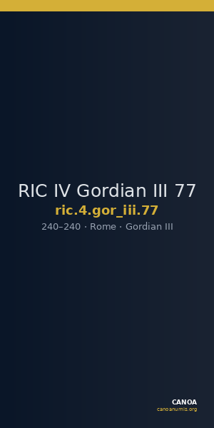 RIC IV Gordian III 77 — CANOA
