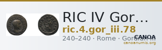 RIC IV Gordian III 78 — CANOA