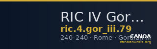 RIC IV Gordian III 79 — CANOA