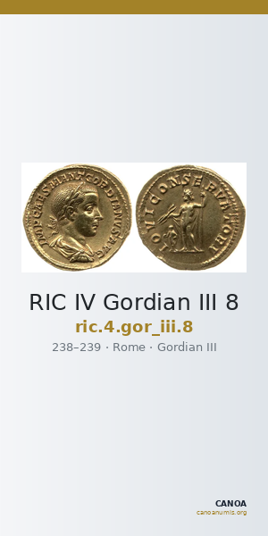RIC IV Gordian III 8 — CANOA