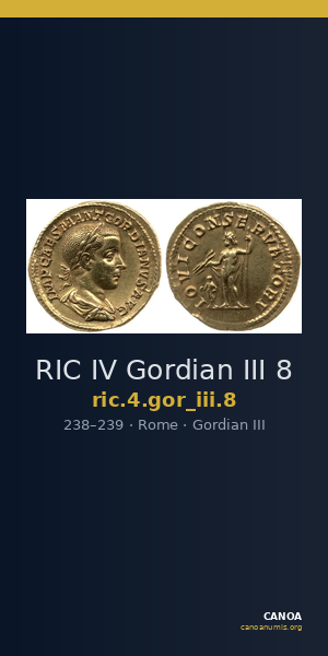 RIC IV Gordian III 8 — CANOA