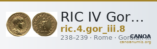 RIC IV Gordian III 8 — CANOA