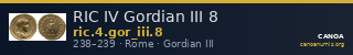 RIC IV Gordian III 8 — CANOA