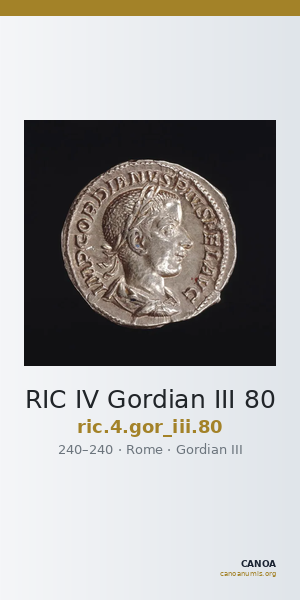 RIC IV Gordian III 80 — CANOA