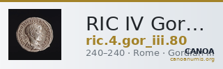 RIC IV Gordian III 80 — CANOA