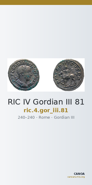 RIC IV Gordian III 81 — CANOA