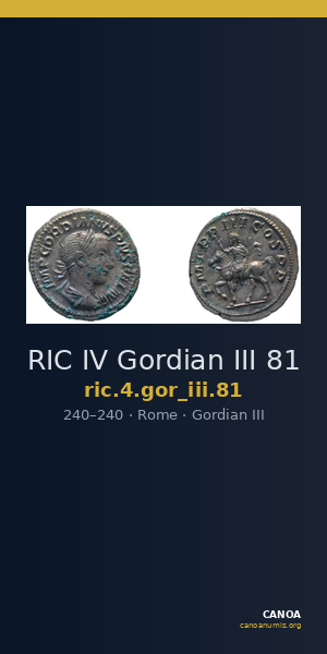 RIC IV Gordian III 81 — CANOA