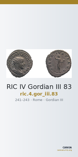 RIC IV Gordian III 83 — CANOA