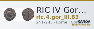 RIC IV Gordian III 83 — CANOA