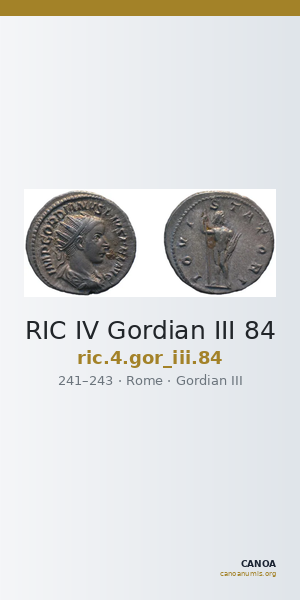 RIC IV Gordian III 84 — CANOA