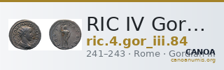 RIC IV Gordian III 84 — CANOA