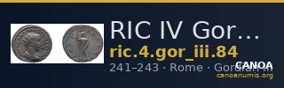 RIC IV Gordian III 84 — CANOA