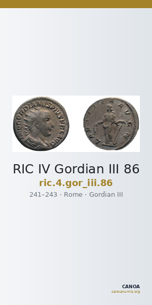 RIC IV Gordian III 86 — CANOA