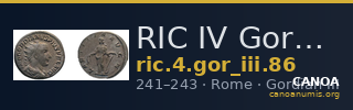 RIC IV Gordian III 86 — CANOA