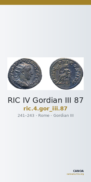 RIC IV Gordian III 87 — CANOA