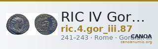RIC IV Gordian III 87 — CANOA