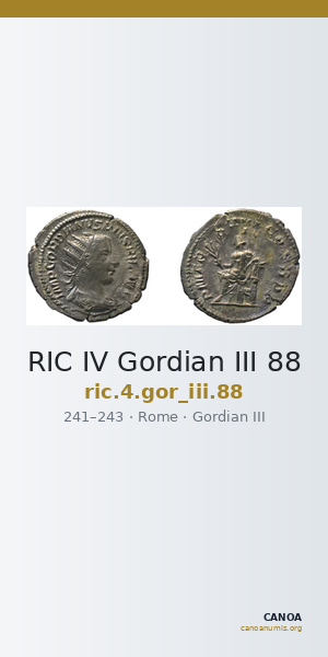 RIC IV Gordian III 88 — CANOA