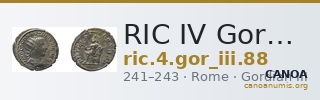 RIC IV Gordian III 88 — CANOA