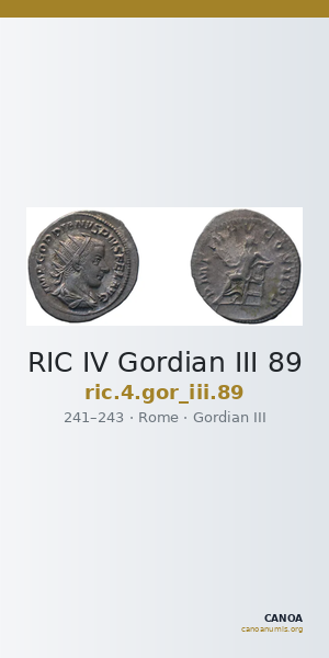 RIC IV Gordian III 89 — CANOA