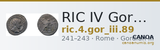 RIC IV Gordian III 89 — CANOA