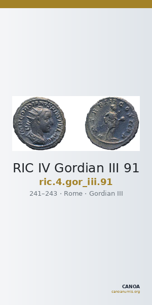 RIC IV Gordian III 91 — CANOA