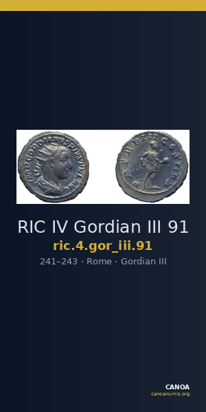 RIC IV Gordian III 91 — CANOA