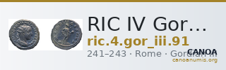 RIC IV Gordian III 91 — CANOA