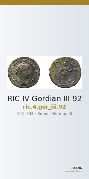RIC IV Gordian III 92 — CANOA