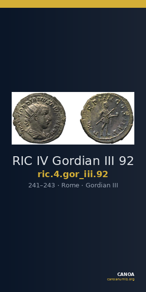 RIC IV Gordian III 92 — CANOA