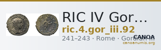 RIC IV Gordian III 92 — CANOA