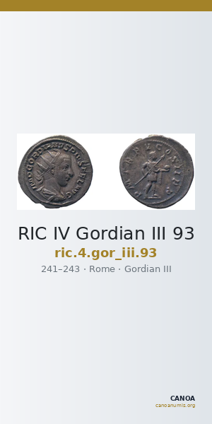 RIC IV Gordian III 93 — CANOA