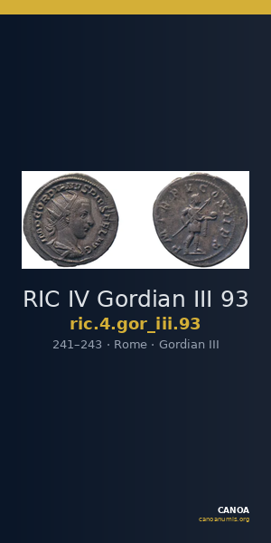 RIC IV Gordian III 93 — CANOA