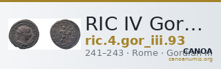 RIC IV Gordian III 93 — CANOA