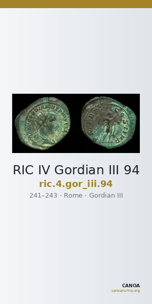 RIC IV Gordian III 94 — CANOA