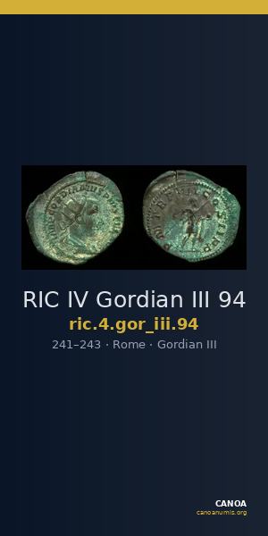 RIC IV Gordian III 94 — CANOA