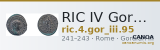 RIC IV Gordian III 95 — CANOA