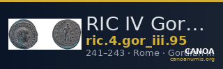 RIC IV Gordian III 95 — CANOA