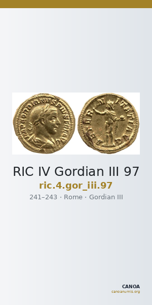 RIC IV Gordian III 97 — CANOA