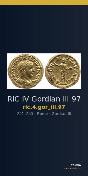 RIC IV Gordian III 97 — CANOA