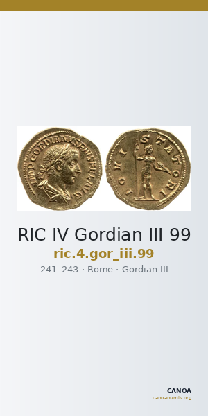 RIC IV Gordian III 99 — CANOA
