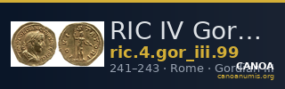 RIC IV Gordian III 99 — CANOA