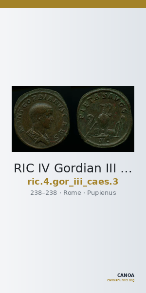 RIC IV Gordian III (Caesar) 3 — CANOA