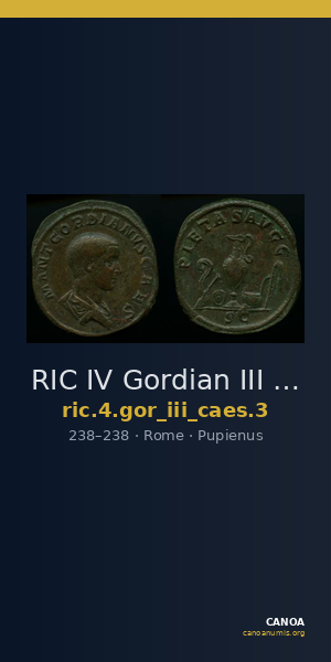 RIC IV Gordian III (Caesar) 3 — CANOA