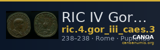 RIC IV Gordian III (Caesar) 3 — CANOA