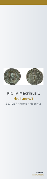 RIC IV Macrinus 1 — CANOA