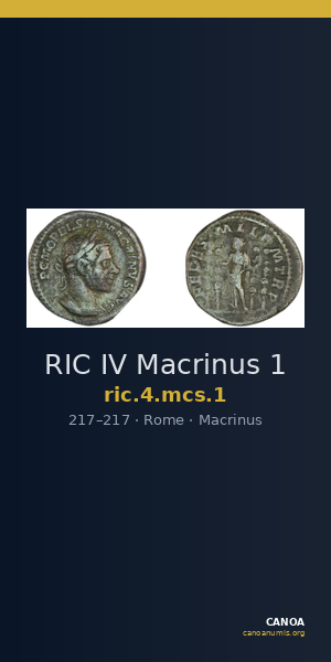 RIC IV Macrinus 1 — CANOA