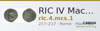 RIC IV Macrinus 1 — CANOA